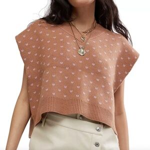 Free People Easy Street Vest Cafe Blossom Combo